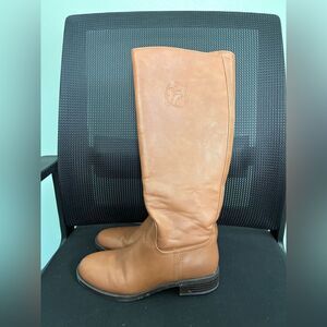 Tommy Hilfiger Women's Rydings Equestrian Tan Mid Calf Boot - SIZE 8